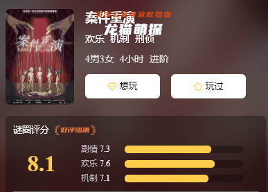 案件重演剧本杀经典系列